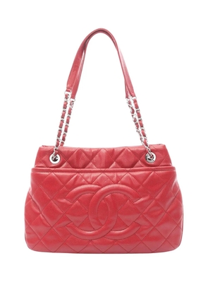 CHANEL Pre-Owned 2012-2013 CC Quilted Lambskin Soft Shopper tote bag - Red