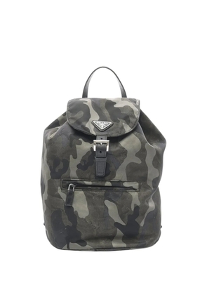 Prada Pre-Owned 2013-2026 Tessuto Camouflage Saffiano backpack - Green