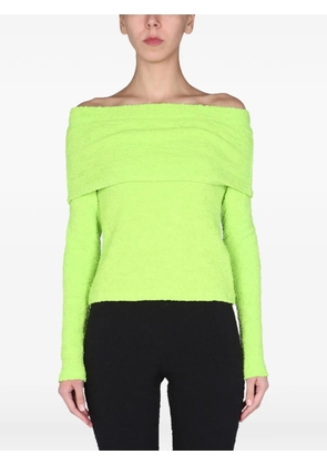 MSGM boat-neck top - Green