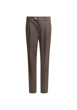 Brunello Cucinelli pleat trousers - Brown
