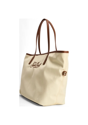 MC2 Saint Barth City logo-embroidered tote bag - Neutrals