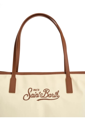 MC2 Saint Barth City logo-embroidered tote bag - Neutrals