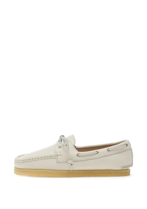 Clarks Originals leather boat shoes - White