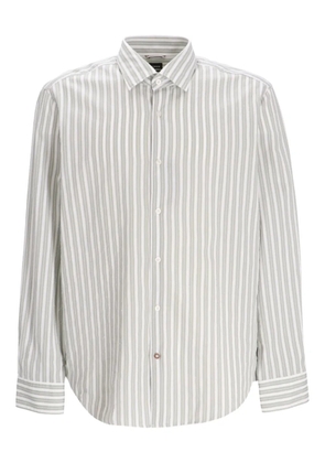 BOSS striped button-up shirt - Green