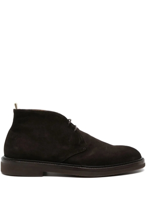 Officine Creative low-top lace-up suede boots - Brown
