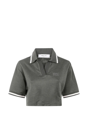 Golden Goose logo-embroidered V-neck T-shirt - Green