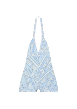 PUCCI Manuba geometric V-neck dress - Blue