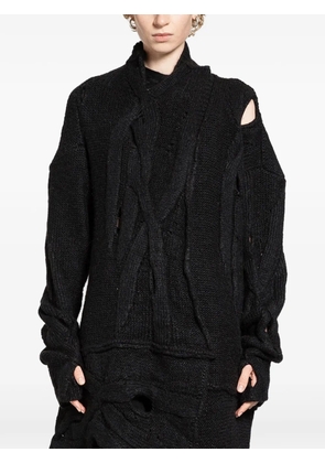 HALOS cables cardi coat - Black