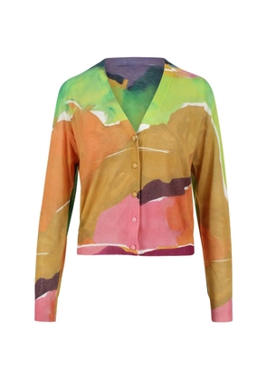 Ulla Johnson V-neck print cardigan - Orange