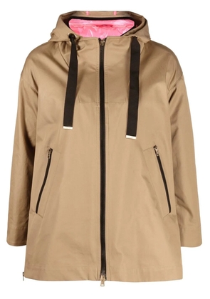 Herno reversible zip-up hooded jacket - Neutrals