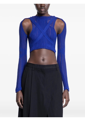 HALOS criss-cross sleeves top - Blue