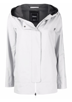 Herno hooded zip-up track jacket - Grey