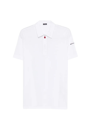 Kiton zip cotton polo shirt - White