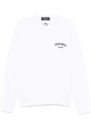 DSQUARED2 rubberised-logo sweatshirt - White