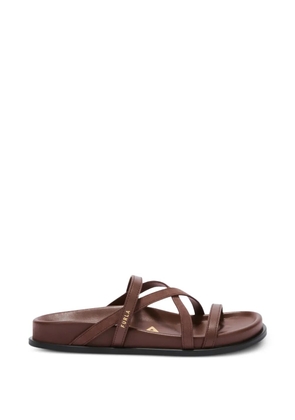 Furla Solea logo-detail sandals - Brown