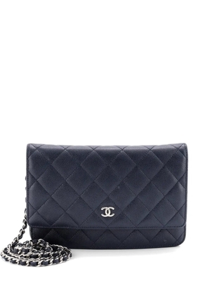 CHANEL Pre-Owned Wallet on Chain Quilted Caviar crossbody bag - Blue