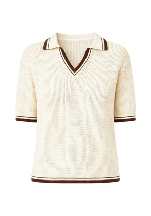 Marella ribbed polo shirt - White