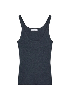 Gabriela Hearst ribbed scoop-neck top - Blue