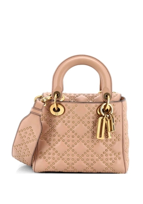 Christian Dior Pre-Owned Supple Lady Dior Bag Cannage Studded Lambskin Small crossbody bag - Neutrals
