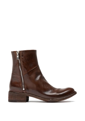 Officine Creative Lison zip leather boots - Brown