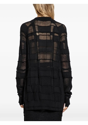 HALOS checked cardigan - Black