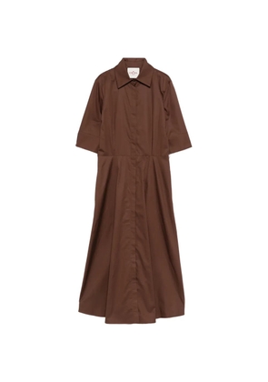 CRIDA Baldo collared midi dress - Brown