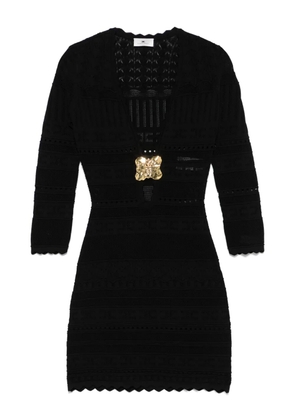 Elisabetta Franchi knitted mini dress - Black