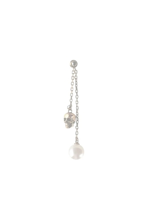 Alexander McQueen skull drop earrings - White