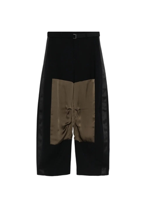 sacai panelled-design trousers - Black