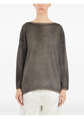 Avant Toi boat-neck cashmere sweater - Brown