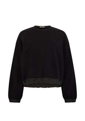 Herno long-sleeve cropped sweatshirt - Black