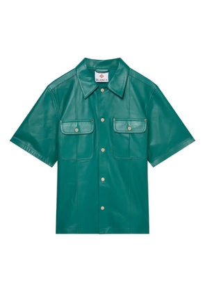 Casablanca leather shortsleeved shirt - Green