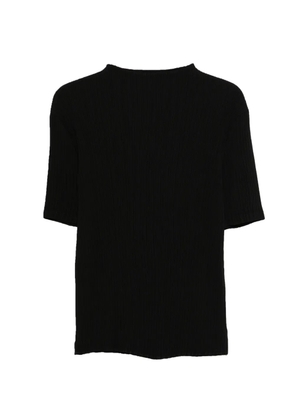 Issey Miyake ribbed blouse - Black