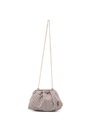 la milanesa small Petunia gingham cross body bag - Brown