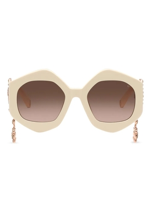 Philipp Plein Eyewear round-frame sunglasses - Neutrals