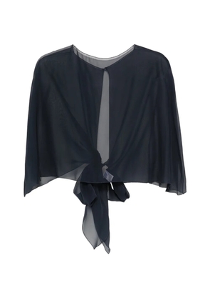 Antonelli tie-fastening cape - Blue