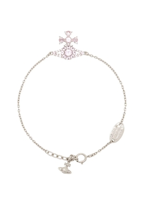 Vivienne Westwood Masha pink Orb bracelet - Silver