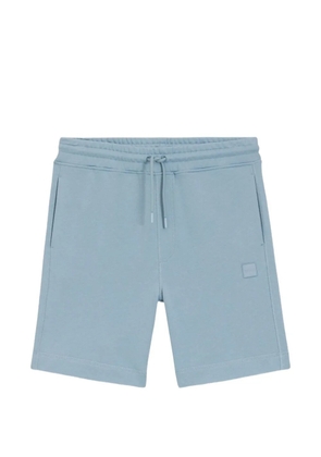BOSS drawstring-detail logo-patch shorts - Blue