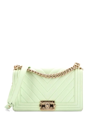 CHANEL Pre-Owned Boy Flap Bag Chevron Lambskin Old Medium shoulder bag - Green