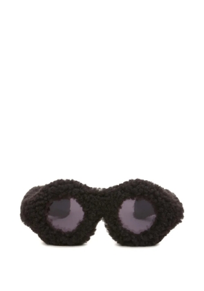 Marni Jantu fur round sunglasses - Black