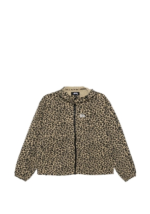Stüssy cheetah-print logo jacket - Neutrals