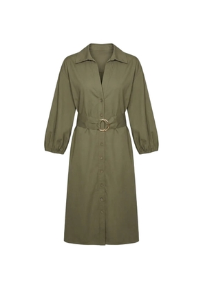 TWINSET belted buttoned midi dress - Green