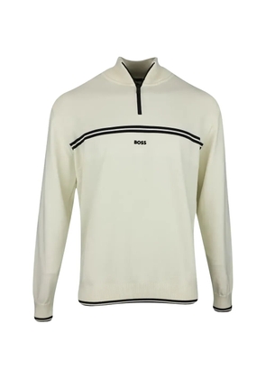 BOSS zip striped sweatshirt - Neutrals