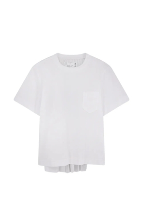 sacai pocket pleated T-shirt - White