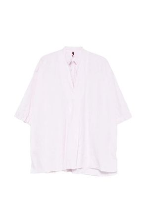 Daniela Gregis striped V-neck shirt - Pink