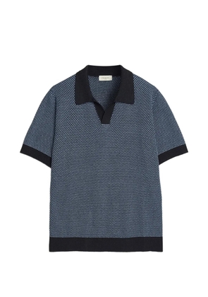 Piacenza Cashmere patterned polo shirt - Blue