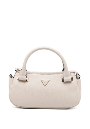 GUESS USA Evie Mini metal logo leather tote bag - Neutrals