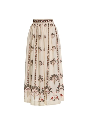 Agua By Agua Bendita Tangelo Andes floral-print maxi skirt - Neutrals