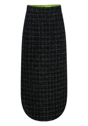 Shanghai Tang x Chen Man tweed boucle skirt - Black