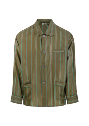 Saint Laurent striped pocket pajama top - Green